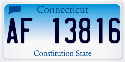 CT license plate AF13816
