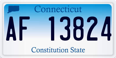 CT license plate AF13824