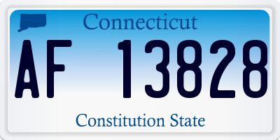 CT license plate AF13828