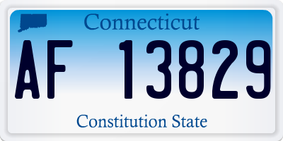 CT license plate AF13829