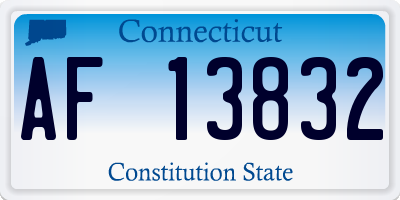 CT license plate AF13832