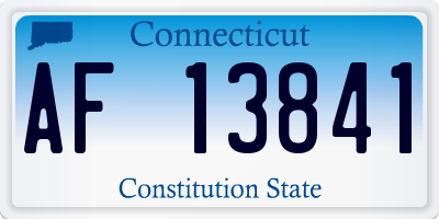 CT license plate AF13841