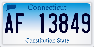 CT license plate AF13849