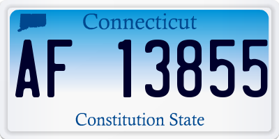 CT license plate AF13855