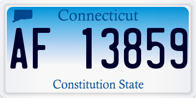 CT license plate AF13859