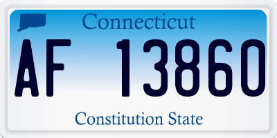 CT license plate AF13860