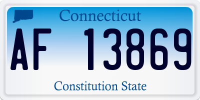 CT license plate AF13869