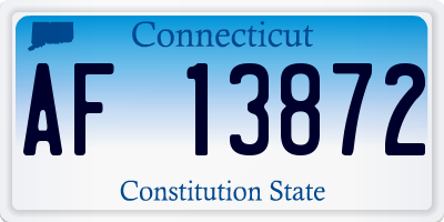 CT license plate AF13872