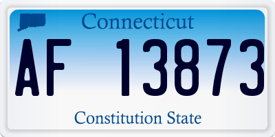 CT license plate AF13873