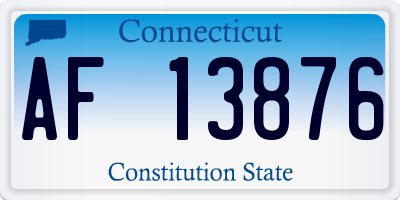 CT license plate AF13876