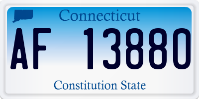 CT license plate AF13880
