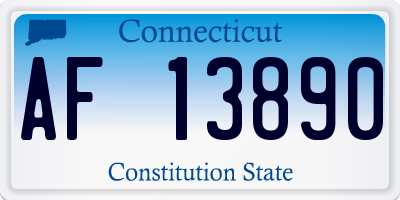 CT license plate AF13890