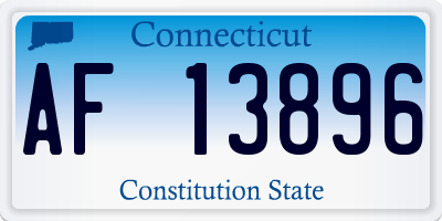 CT license plate AF13896
