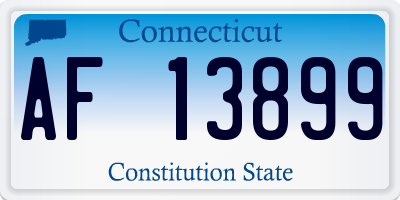CT license plate AF13899