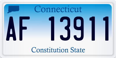 CT license plate AF13911