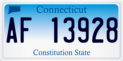 CT license plate AF13928