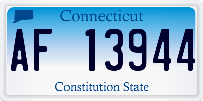 CT license plate AF13944
