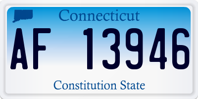 CT license plate AF13946
