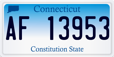 CT license plate AF13953