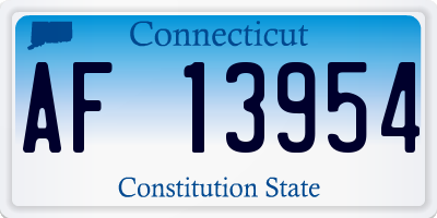 CT license plate AF13954