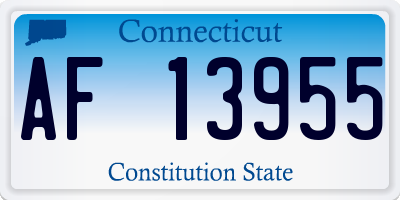 CT license plate AF13955