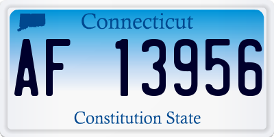 CT license plate AF13956