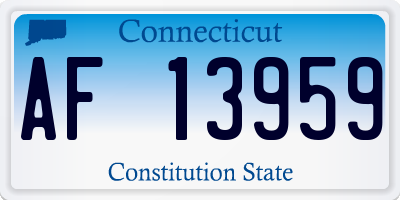 CT license plate AF13959