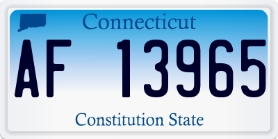 CT license plate AF13965