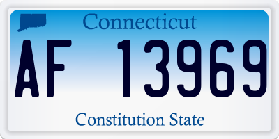 CT license plate AF13969