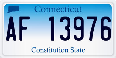 CT license plate AF13976