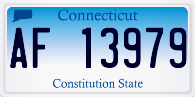 CT license plate AF13979
