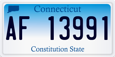 CT license plate AF13991