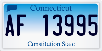 CT license plate AF13995