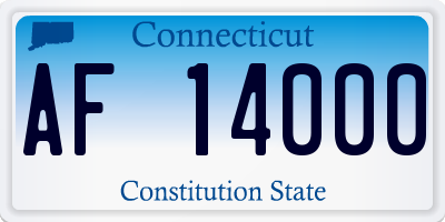 CT license plate AF14000