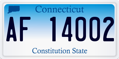 CT license plate AF14002