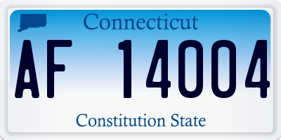 CT license plate AF14004
