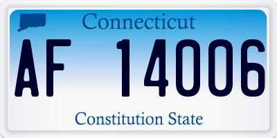CT license plate AF14006