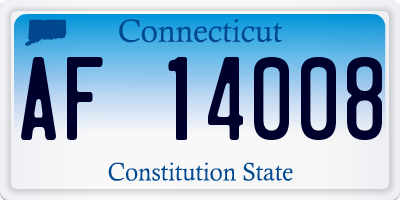 CT license plate AF14008