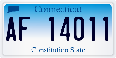 CT license plate AF14011