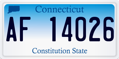 CT license plate AF14026