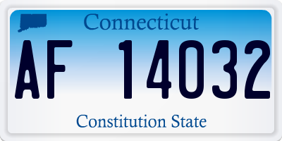 CT license plate AF14032