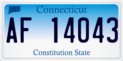 CT license plate AF14043
