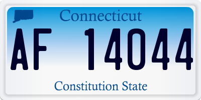 CT license plate AF14044