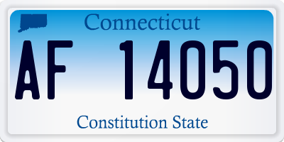 CT license plate AF14050