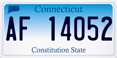 CT license plate AF14052