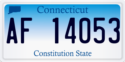 CT license plate AF14053