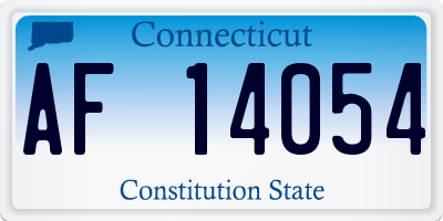 CT license plate AF14054