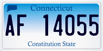 CT license plate AF14055