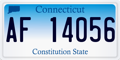 CT license plate AF14056