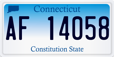 CT license plate AF14058